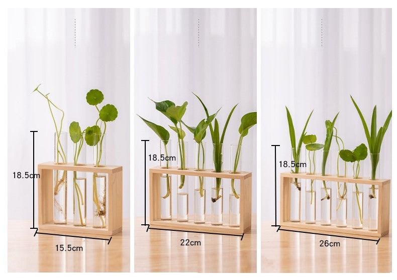 Vaso Hidropônico com Suporte de Madeira