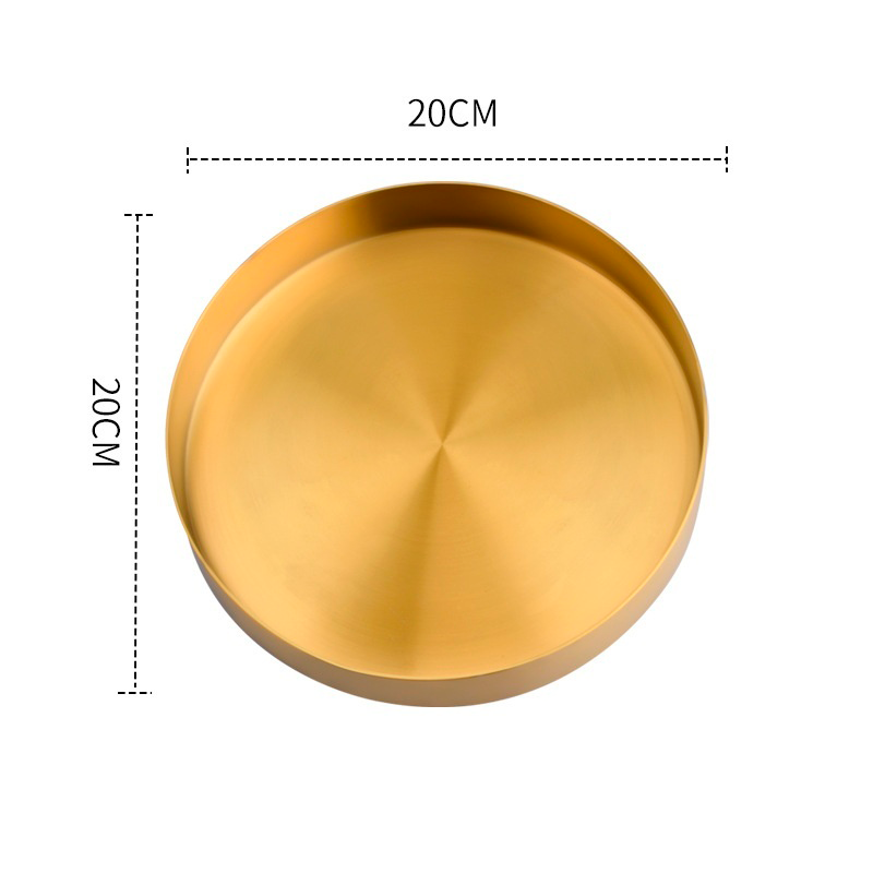 Bandeja Decorativa Redonda de Metal