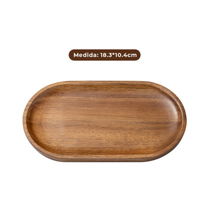 Bandeja de Madeira Oval e Retangular