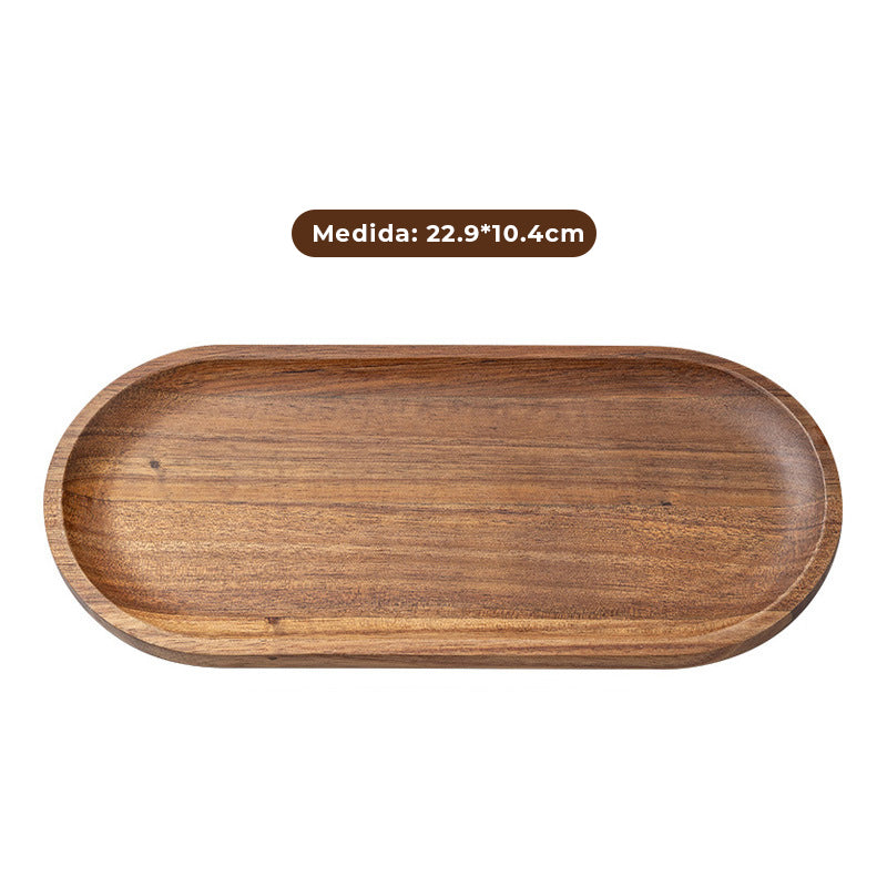 Bandeja de Madeira Oval e Retangular