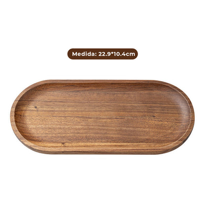 Bandeja de Madeira Oval e Retangular