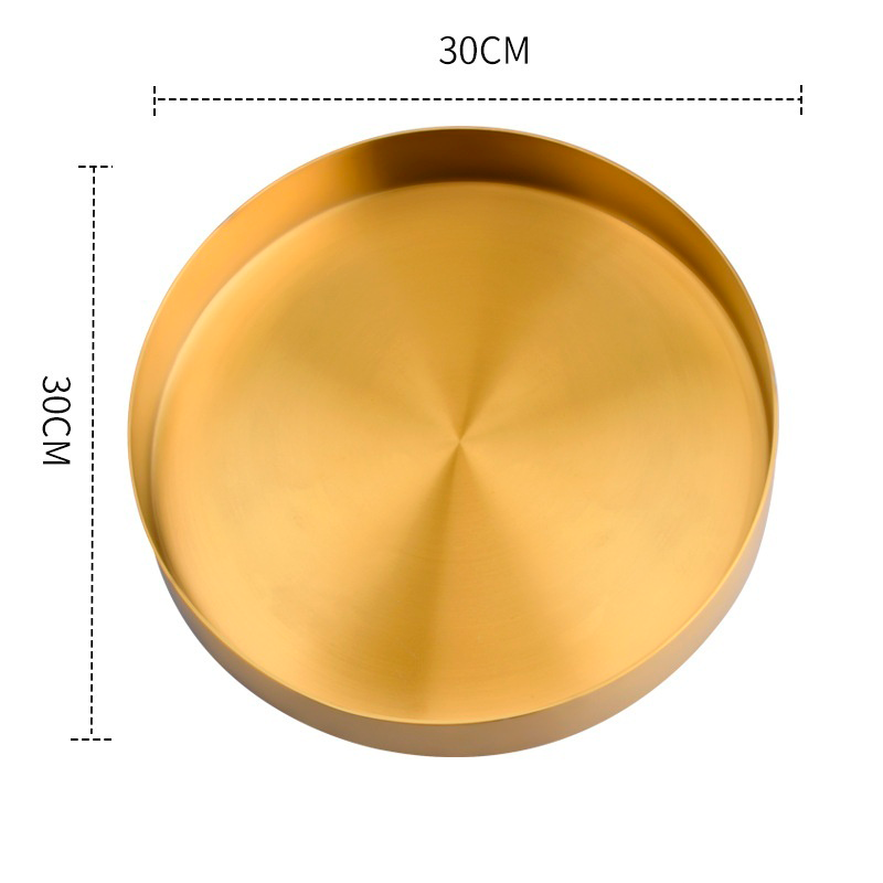 Bandeja Decorativa Redonda de Metal