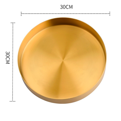 Bandeja Decorativa Redonda de Metal