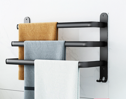 Suporte de Toalhas de Metal Preto