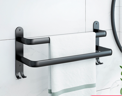 Suporte de Toalhas de Metal Preto