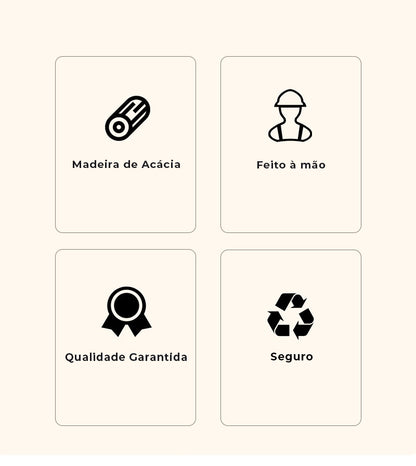 Travessa de Madeira em Formato de Folha