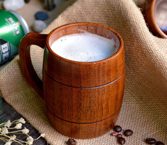 Caneca de Madeira Artesanal