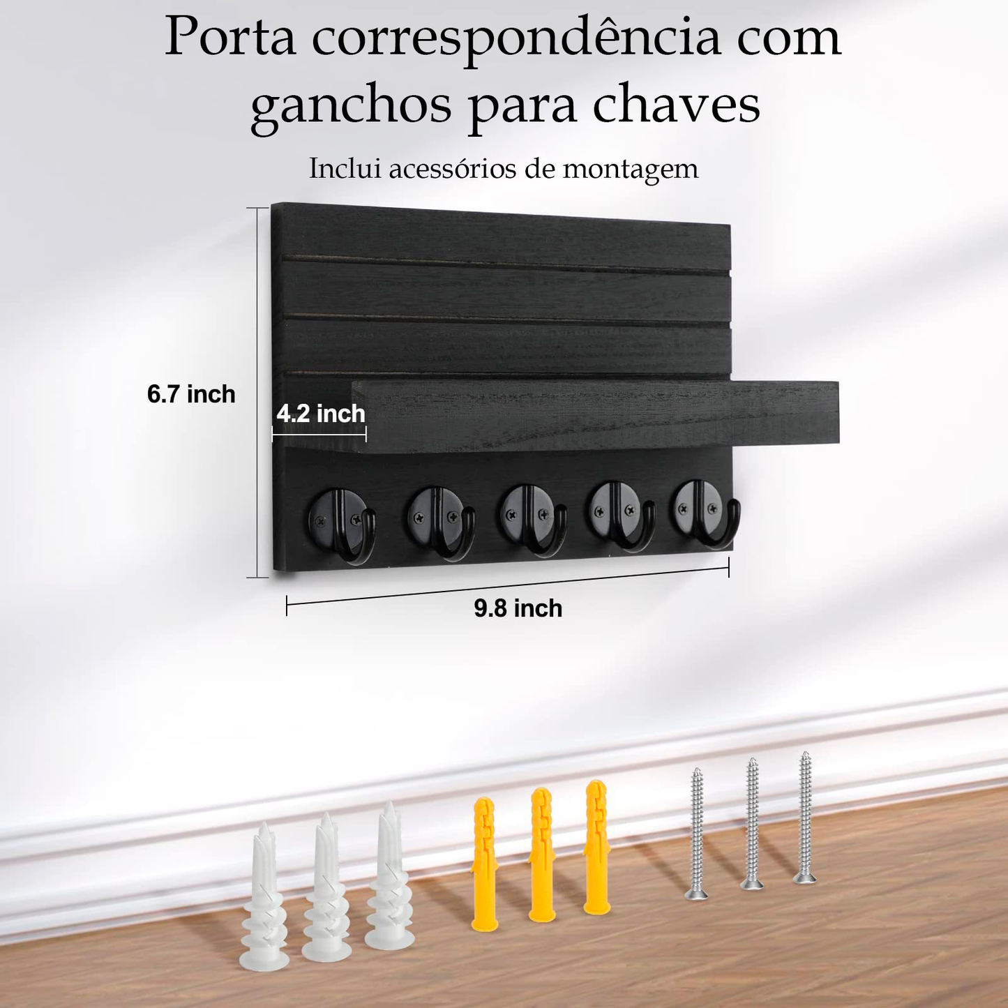 Organizador de Parede em Madeira