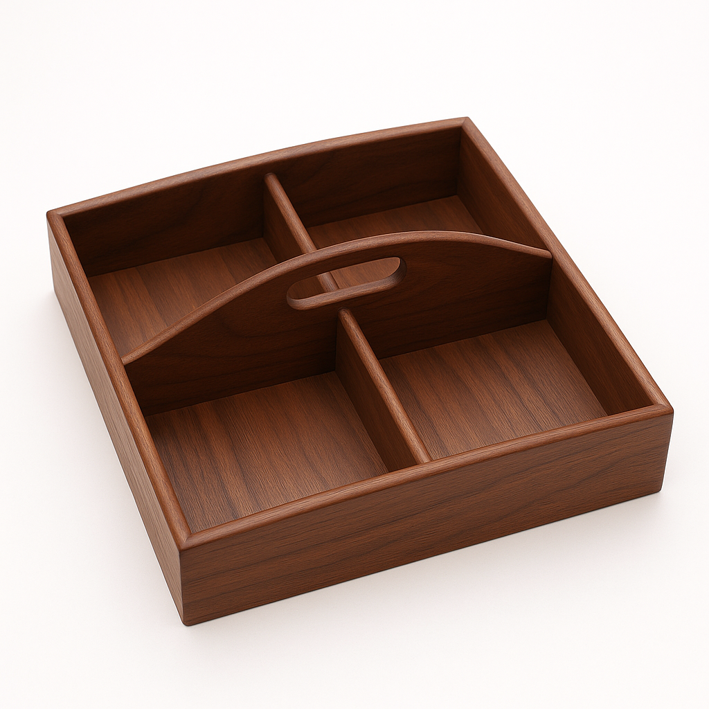 Bandeja Divisória de Madeira Natural