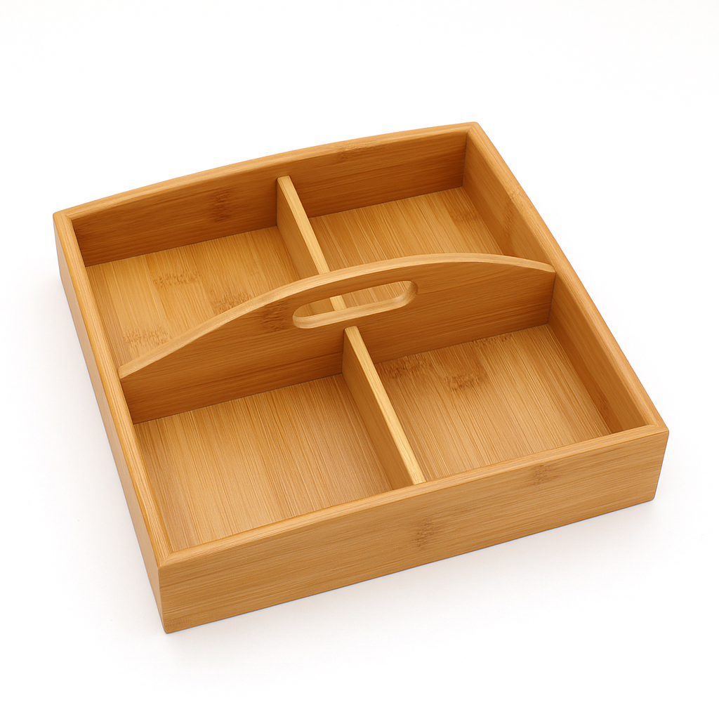 Bandeja Divisória de Madeira Natural