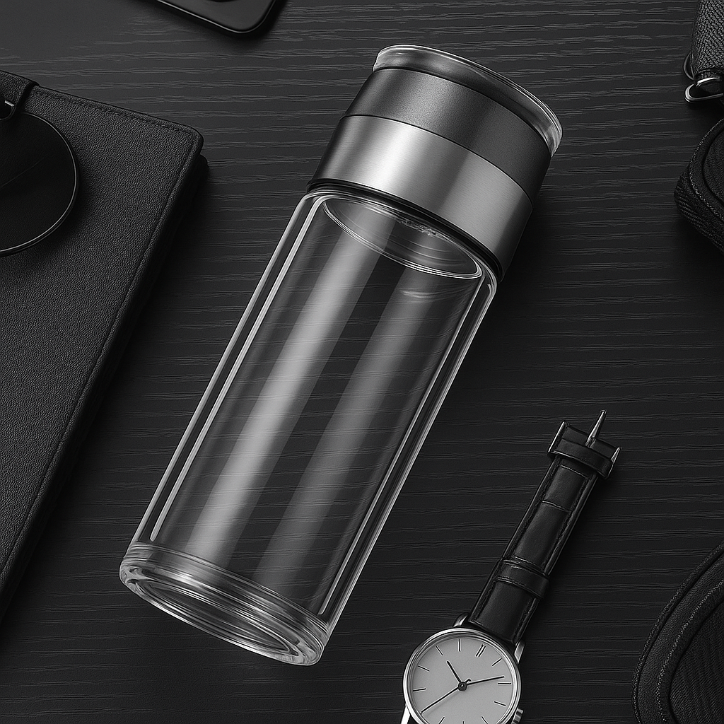 Garrafa de Vidro com Infusor