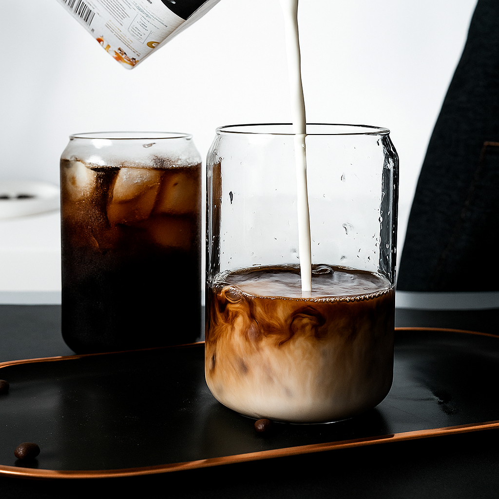 Copo de Vidro Estilo Lata