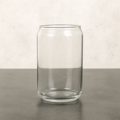 Copo de Vidro Estilo Lata