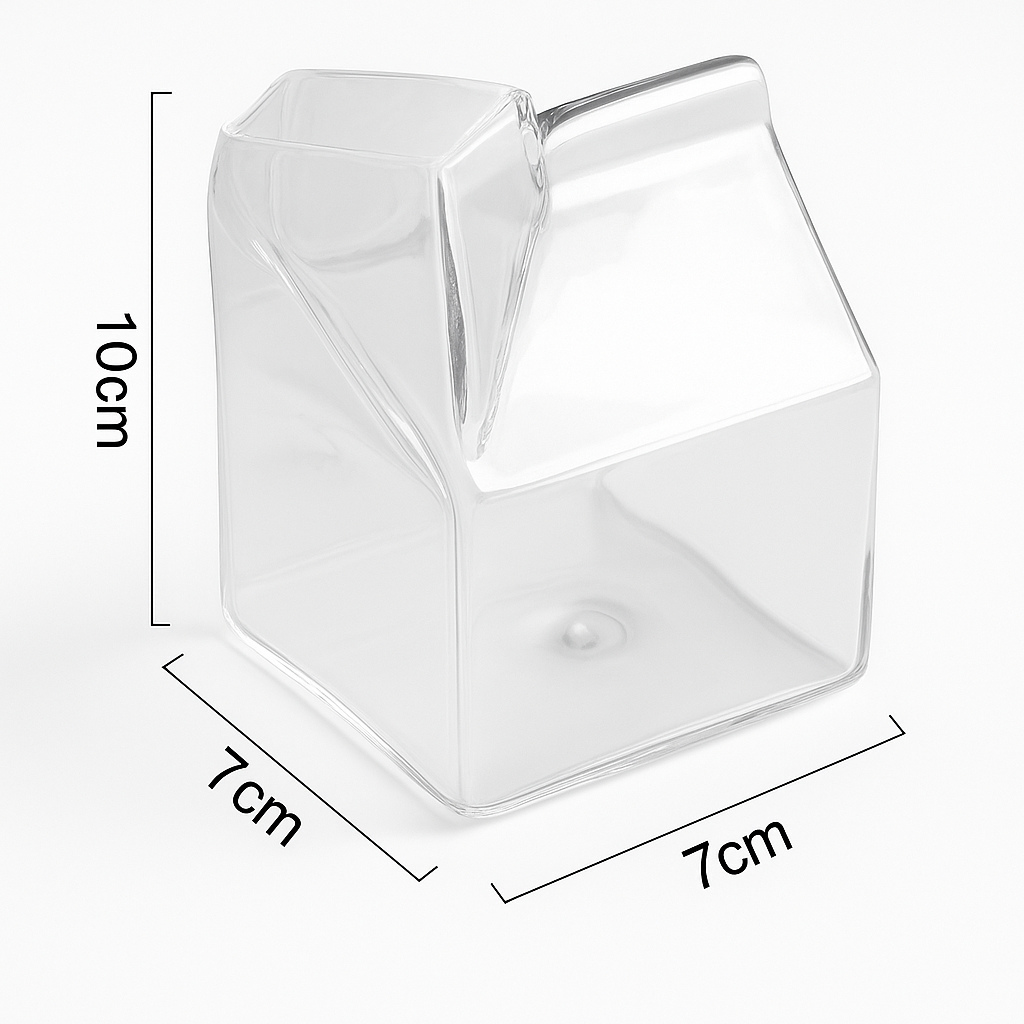 Copo de Vidro Caixa de Leite