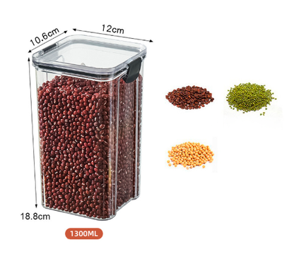 Potes Herméticos Transparentes Para Grãos e Cereais