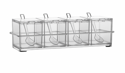 Conjunto de Porta Tempero Transparente