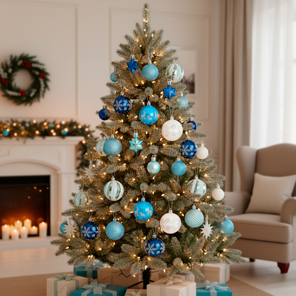 Kit de Bolas Natalinas Decorativas com 44 Peças