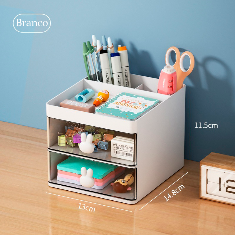 Organizador de Mesa com Gavetas Transparentes