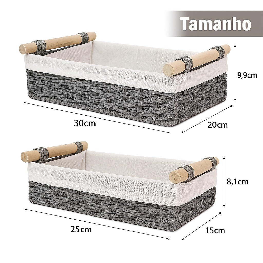 Cestas Organizadoras de Fibra Natural