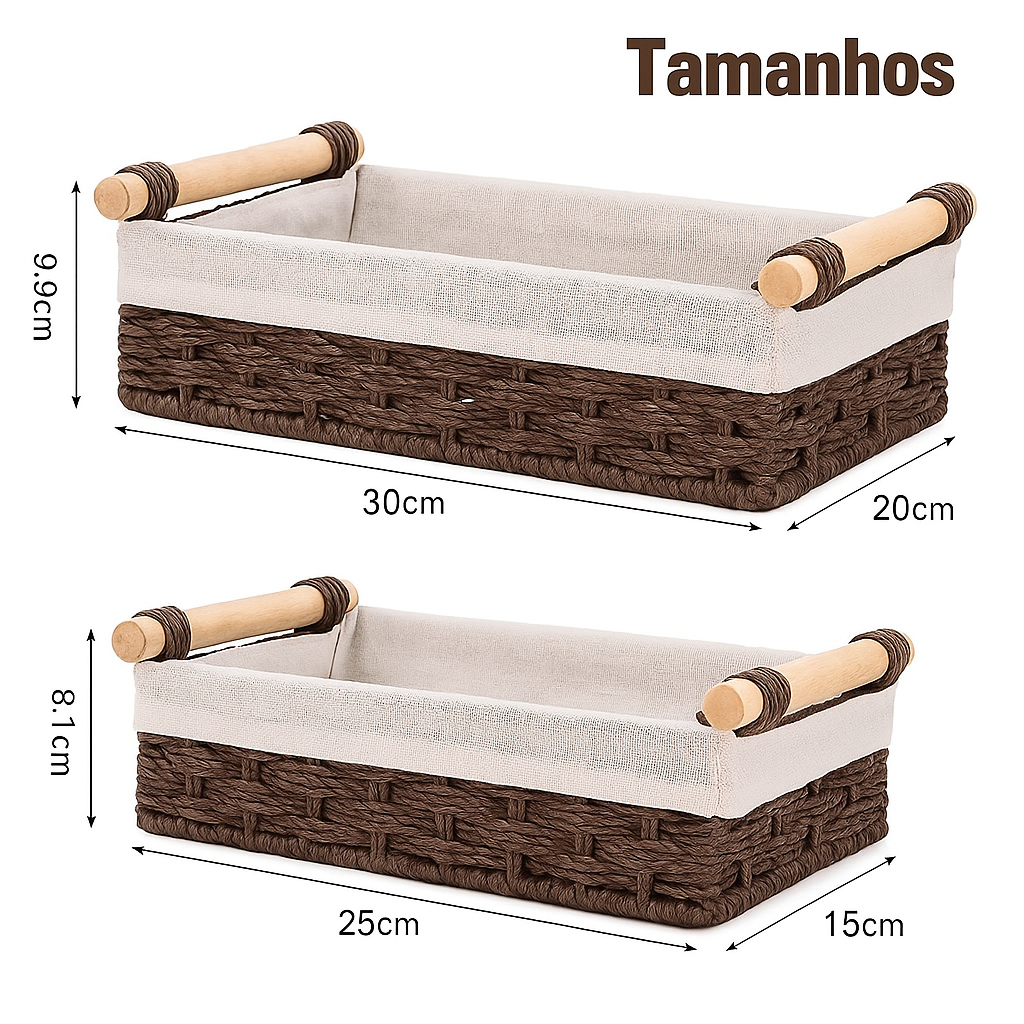 Cestas Organizadoras de Fibra Natural