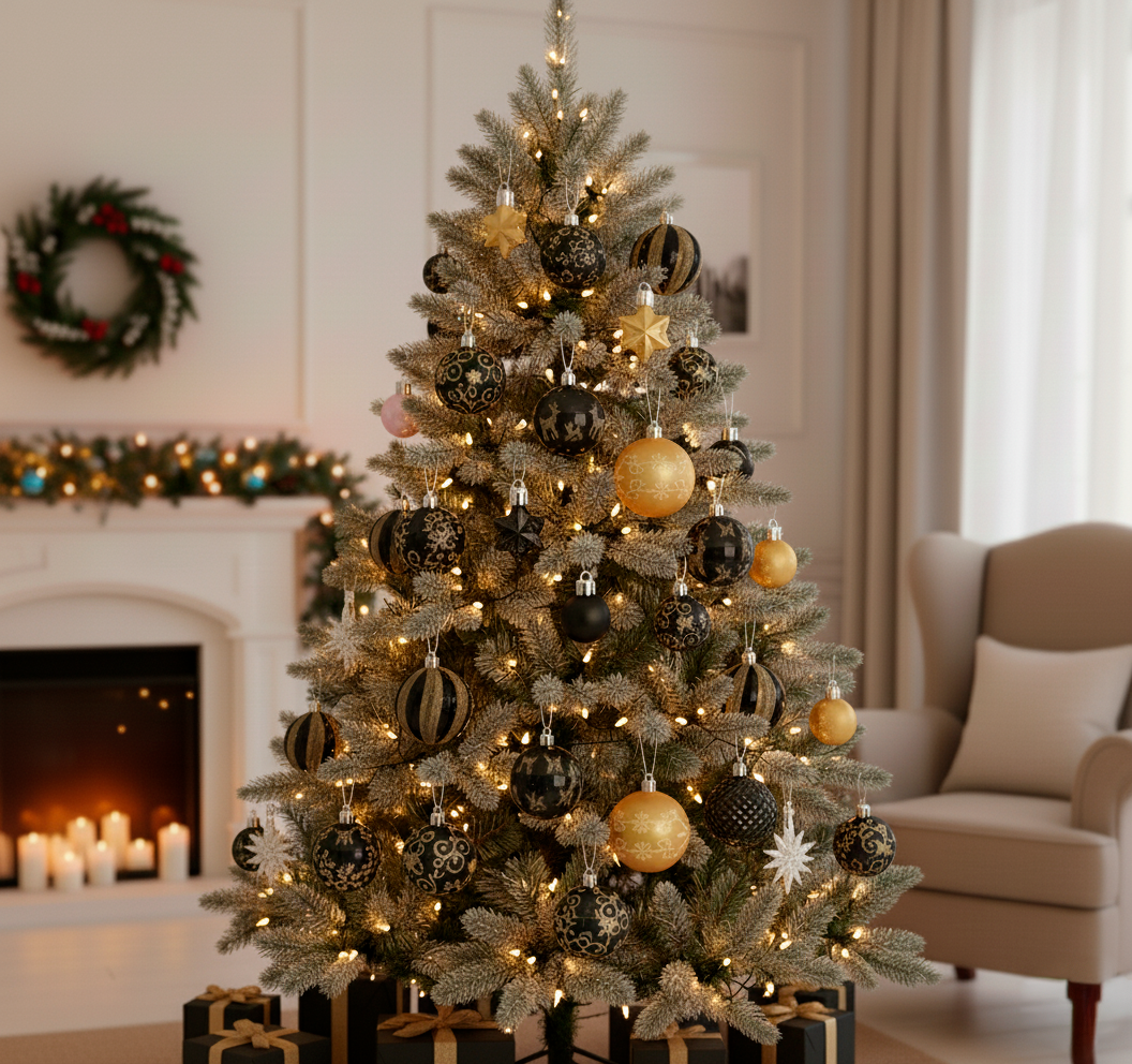 Kit de Bolas Natalinas Decorativas com 44 Peças