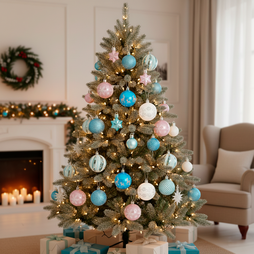 Kit de Bolas Natalinas Decorativas com 44 Peças