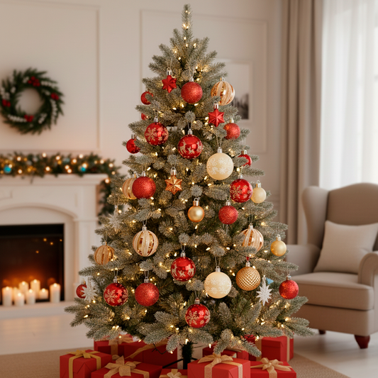 Kit de Bolas Natalinas Decorativas com 44 Peças